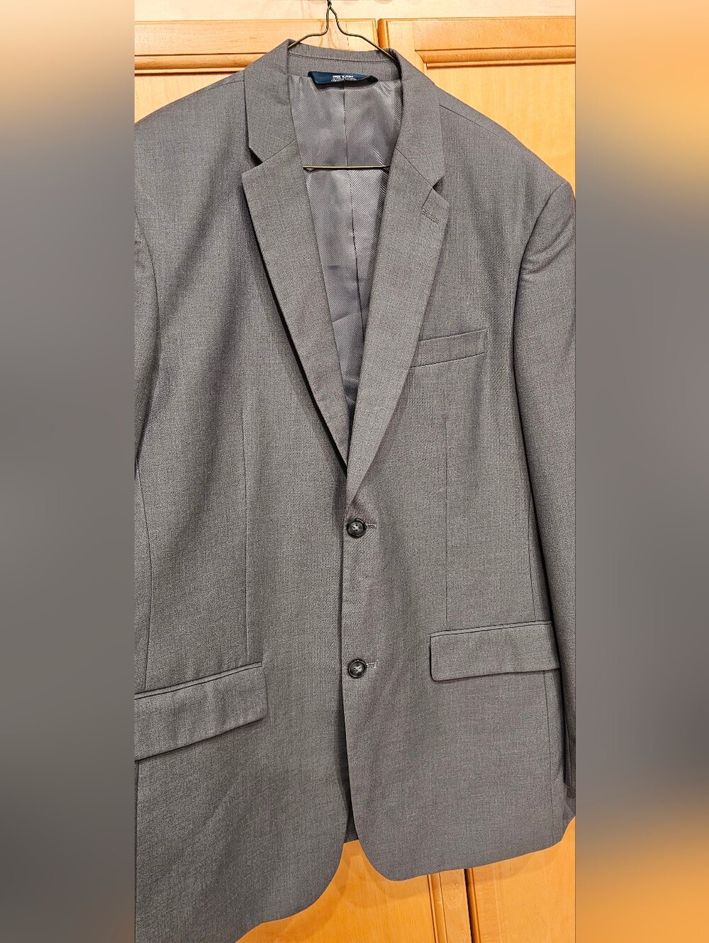 Perris Ellis Gray Men's Two-Button Blazer And Trouser Suit